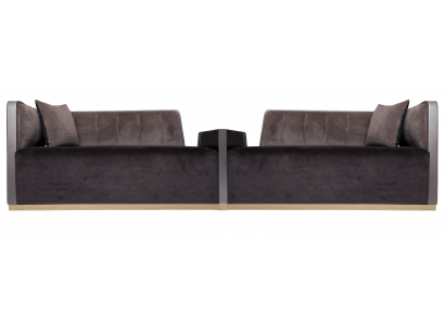 Elegantes braunes Stoffsofa für Wohnzimmer und Arbeitszimmer
