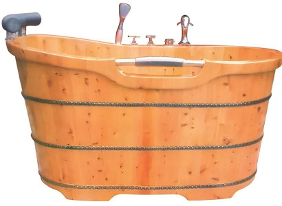 Fitovanna Wellnesswanne Entspannungsbad Badezuber Holzbadewanne 135x70 cm