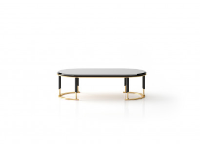 Moderner schwarzer Glastisch in elegantem Design