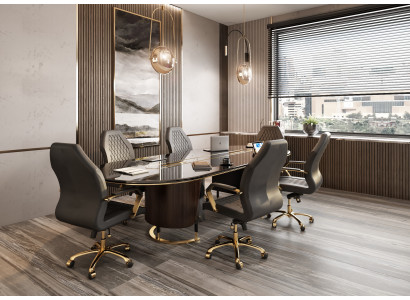 Schreibtisch in Schwarz aus Holz mit modernem Design
