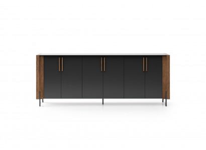 Schwarze Konsole aus Holz modern elegantes Design