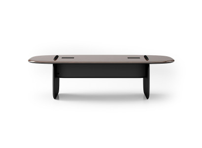 Brauner Holzschreibtisch im eleganten Design für Homeoffice