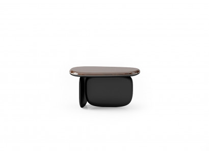 Beistelltisch aus Holz in Braun modern eleganter Wohnstil