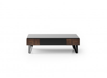 Eleganter brauner Couchtisch aus Holz im modernen Stil