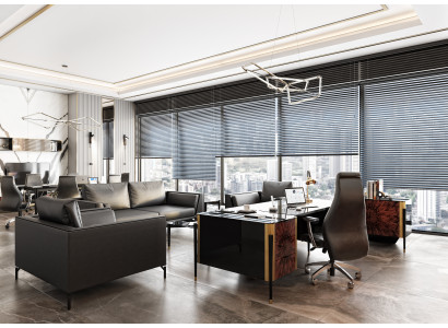 Elegantes Büro Set Edle Arbeitszimmer Garnitur Schreibtisch Sessel