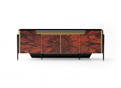 Exklusive Braune Konsole Luxuriöses Sideboard Moderne Holzmöbel