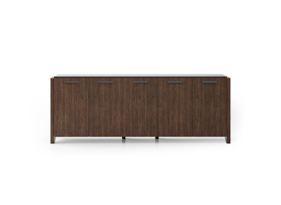 Stilvolle Braune Holzkonsole Designer Sideboard Moderne Möbel