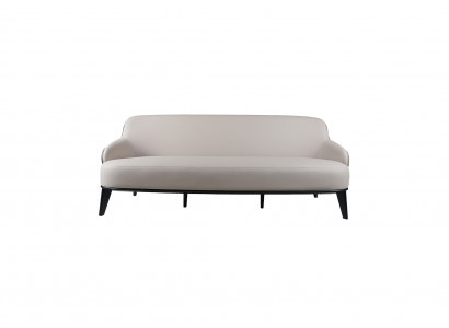 Elegante Beige Ledercouch Wohnzimmer Kunstleder Sofa Luxus Möbel