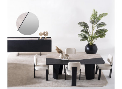Mehrfarbiges Holz Esszimmer Set mit Esstisch und Stühlen