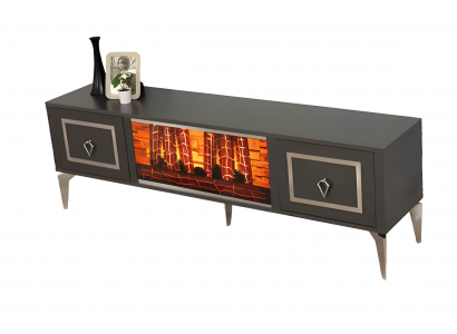 Designer-TV-Lowboard mit eleganten Metallgriffen und klaren Linien
