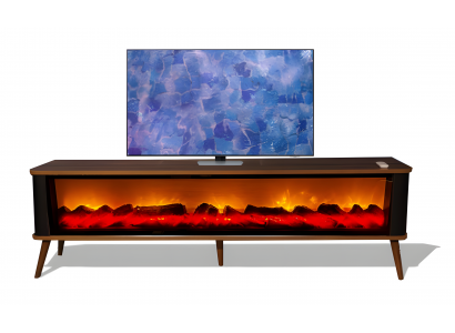 Fernbedienung, LED-Kaminfarbe, Musiksteuerung – alles in einem TV-Schrank
