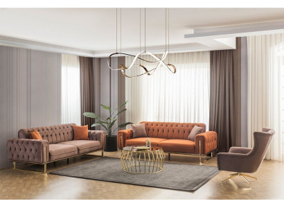 Sofa-Set  in stilvollem Design Interieur voller Eleganz