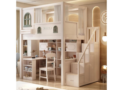 Hochbett Etagenbett mit Schreibtisch Doppelstockbett Bett Kinderzimmer