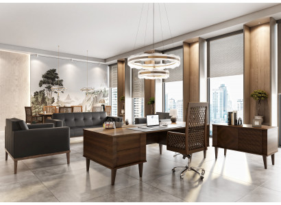Arbeitszimmer-Set: Minimalismus, Gemütlichkeit und Strenge