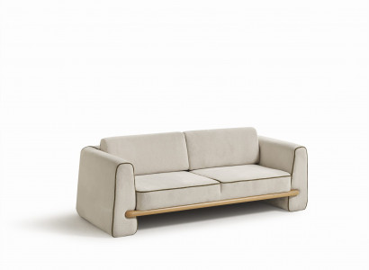 Stilvolle Beige Sofas Designer 3-Sitzer Couch Edler Polstersessel