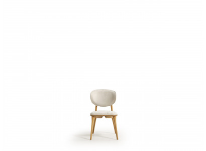 Designer Weißer Sitzstuhl Polsterstühle Edle Textil Lehnstühle