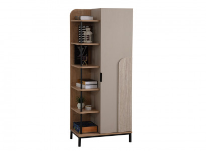 Exklusives Beiges Bücherregal Moderne Holzregale Edle Holzmöbel