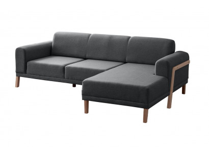 Modernes Ecksofa in Anthrazit mit klaren Formen und hohem Komfort