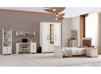 Komplette Schlafzimmer Garnitur Bett Schreibtisch Kleiderschrank