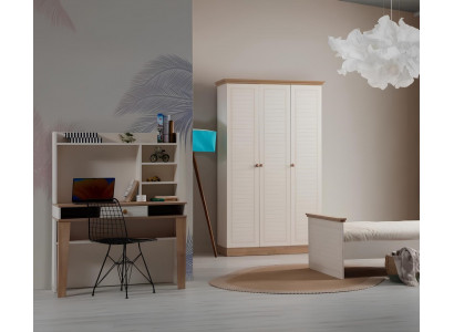 Hochwertige Schlafzimmer Garnitur Designer Kleiderschrank Holztisch