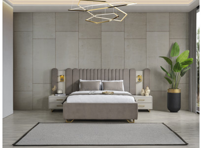 Bett im stilvollen Hochwertig Design Komfort und Harmonie des Raumes Hochwertig