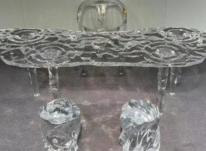 Designer Esstisch Luxuriöser Transparenter Esszimmertisch