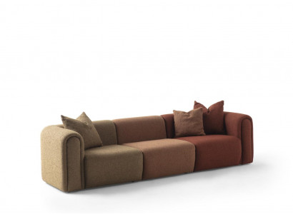 Dreifarbiger 4-Sitzer Wohnzimmer Polstercouchen Designer Sofas