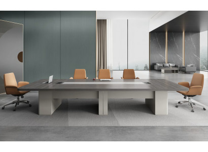 Extra großer Konferenztisch 600x180x75 cm für moderne Besprechungen.