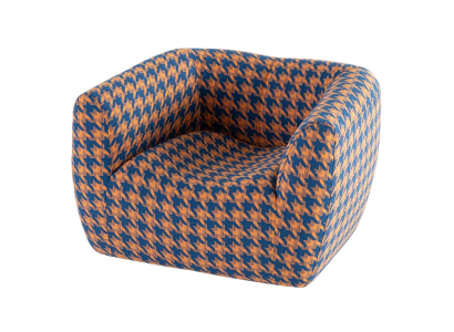 Zweifarbiger komprimierbarer Stoffsessel stilvoller Sessel Sofa Wohnzimmer