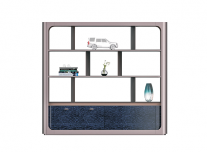 Eleganter Vitrinenschrank aus Holz 200x36x180