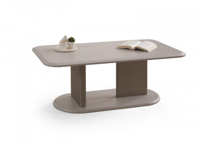 Designer Couchtisch Beiger Wohnzimmer Tisch Luxuriöser Holztisch