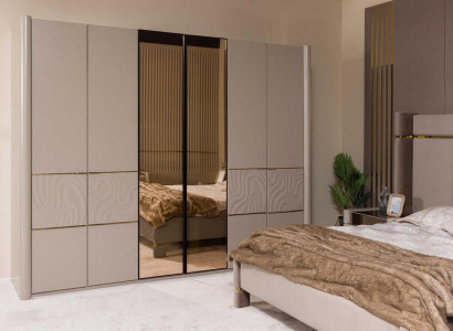 Moderner Schrank aus Holz – Für komfortables und stilvolles Wohnen.