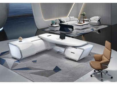 Platzsparender Eckschreibtisch 320×110×75 cm – große Arbeitsfläche