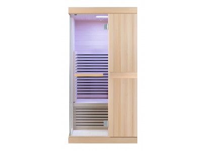 Moderne Infrarot-Wärmekabine für 1 Person mit Chromotherapie Heimsauna