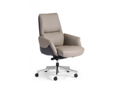 Grau Chefsessel komfortabel modern und ergonomisch.