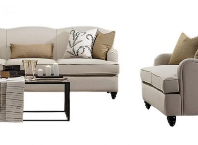 Stilvolles 2-teiliges Wohnzimmer-Set: 3-Sitzer und Zweisitzer
