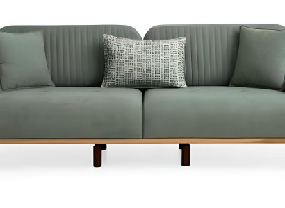 Bequemer 3-Sitzer Designer Polstercouch Wohnzimmer Edle Textilsofas