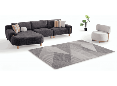 Modernes schwarzes Ecksofa kombiniert stilvolles Design mit hohem Sitzkomfort