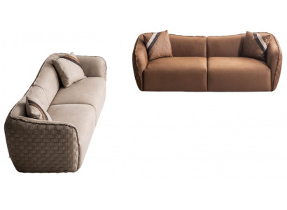 Luxuriöses Sofa-Set mit 2 eleganten Sofas und modernem Design