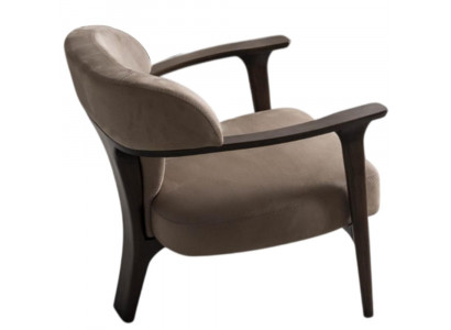 Modernes Sessel mit eleganten Holzarmlehnen und stilvollem Design