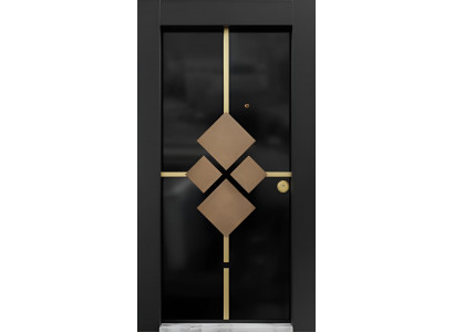 Schwarze Eingangstür Designer Schutztür Moderne Sicherheitstüren