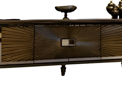 Luxuriöses Sideboard kunstvollem Design und goldenen Akzenten luxuriöse Möbel