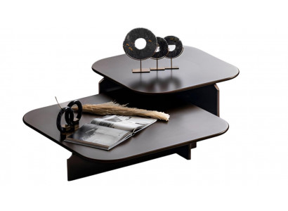 Moderner Brauner Couchtisch Quadratischer Wohnzimmertisch Holztisch
