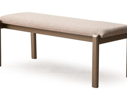 Beige Bank mit Textilbezug für modernes Interieur