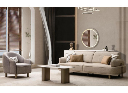 Design Sofa Set mit Sessel und Couchtisch für modernes Interieur