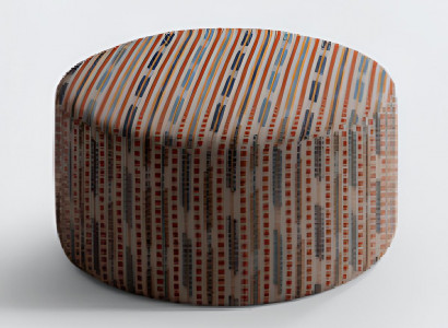 Stilvoller Polsterhocker Designer Textilpouf Wohnzimmer Fußhocker