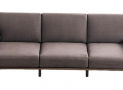 Wohnzimmer Graues Polstersofa Stilvolle Stoffsofas 4-Sitzer Couch