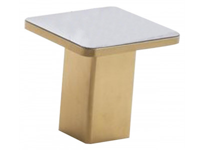 Eleganter Goldener Beistelltisch Stilvolle Silberplatte Kaffeetisch