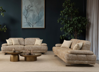 Wohnzimmer Set 2‑teilig 3+3 Sitzer modern & bequem