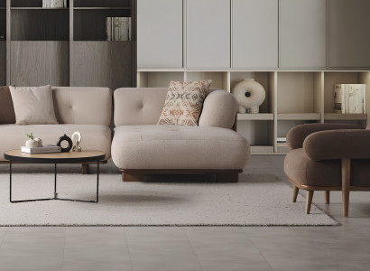 Wohnzimmer-Set Modernes Design Weiß Sessel, Ecksofa L-Form - 2tlg.